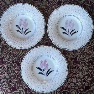 Vintage England Wedgwood of Etruria & Barlaston Floral Salad Plate CMH6504A Set